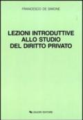 Lezioni introduttive allo studio del diritto privato