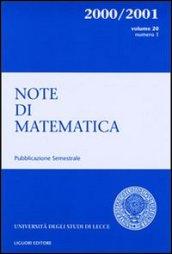 Note di matematica. 20.