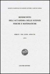 Rendiconto dell'Accademia delle Scienze Fisiche e Matematiche. Serie IV. 68.Anno 2001