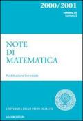 Note di matematica. Vol. 20\2