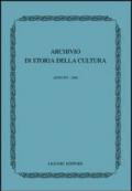 Archivio di storia della cultura (2002)