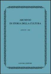 Archivio di storia della cultura (2002)