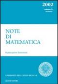 Note di matematica. 21.