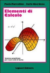 Elementi di calcolo. Versione semplificata per i nuovi corsi di laurea