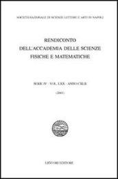 Rendiconto dell'Accademia delle scienze fisiche e matematiche. Serie IV. 70.Anno 2003