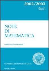 Note di matematica. 21.