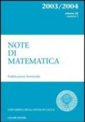 Note di matematica. 22.