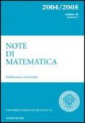 Note di matematica. 22.