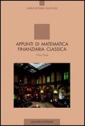 Appunti di matematica finanziaria classica. 1.