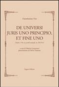 De universi juris principio, et fine uno (rist.anast. Napoli, 1720). Con postille autografe, ms. XIII B 62