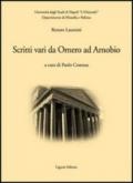 Scritti vari da Omero ad Arnobio