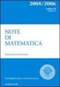 Note di matematica. 25.