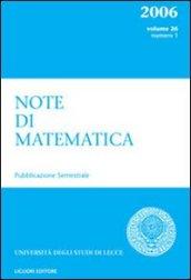 Note di matematica. 26.