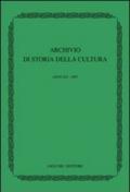 Archivio di storia della cultura (2007)