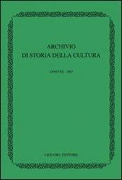 Archivio di storia della cultura (2007)