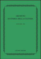 Archivio di storia della cultura (2010)