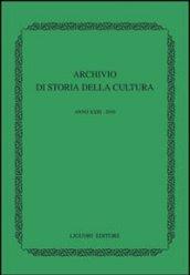 Archivio di storia della cultura (2010)