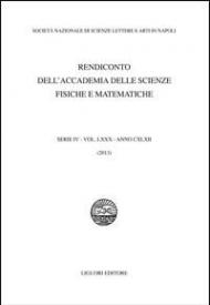 Rendiconto dell'Accademia delle scienze fisiche e matematiche. Serie IV. Vol. 80