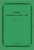 Archivio di storia della cultura (2011)