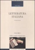 Letteratura italiana. Piccola storia. 1.Dalle origini al Settecento