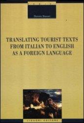 Translating tourist texts from italian to english as a foreign language