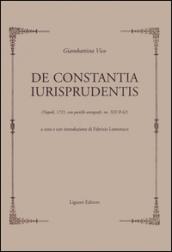 De constantia iurisprudentis (Napoli 1721, con postille autografe, ms.XIII B 62)