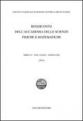 Rendiconto dell'Accademia delle scienze fisiche e matematiche. Serie IV. Vol. 81: Anno 2014.