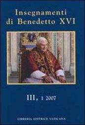 Insegnamenti di Benedetto XVI (2007): 3\1