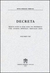 Decreta selecta inter ea quae anno 1996 prodierunt cura eiusdem Apostolici Tribunalis edita: 14