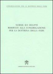 Norme sui delitti riservati alla congregazione per la dottrina della fede