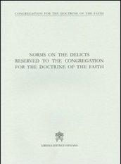 Norms on the delicts reserved to the congregation for the doctrine of the faith