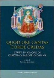 Quod ore cantas corde credas. Studi in onore di Giacomo Baroffio. Ediz. spagnola