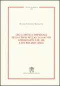 Legittimità e competenza della Chiesa nell'accertamento genealogico, can. 108, e suo riflesso civile