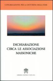Dichiarazione circa le associazioni massoniche