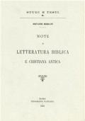 Note di letteratura biblica e cristiana antica