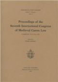 Proceedings of the 7th International congress of medieval canon law (Cambridge, 1984)
