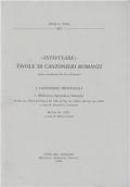 Intavulare. Tavole di canzonieri romanzi