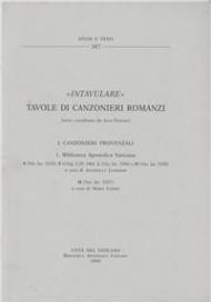 Intavulare. Tavole di canzonieri romanzi