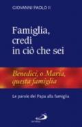 Famiglia, credi in ciò che sei. Le parole del papa alla famiglia