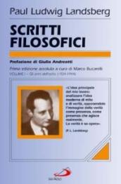 Scritti filosofici. 1.Gli anni dell'esilio (1934-1944)