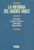 La riforma del giudice unico