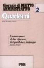 L'attuazione della riforma del pubblico impiego