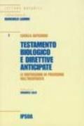 Testamento biologico e direttive anticipate