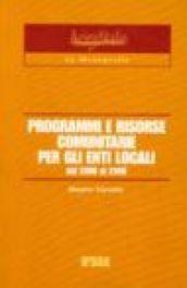 Programmi e risorse comunitarie per gli enti locali