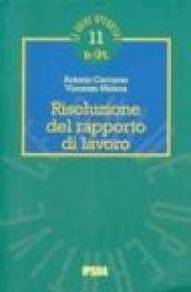 Risoluzione del rapporto di lavoro