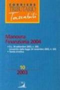 Manovra finanziaria 2004