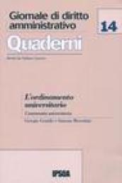 L'ordinamento universitario. L'autonomia universitaria