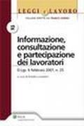 Informazione, consultazione e partecipazione dei lavoratori