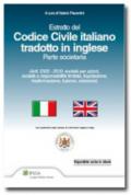 Estratto del codice civile italiano tradotto in inglese. Parte societaria