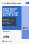 Export e tutela dei prodotti agroalimentari del made in Italy
